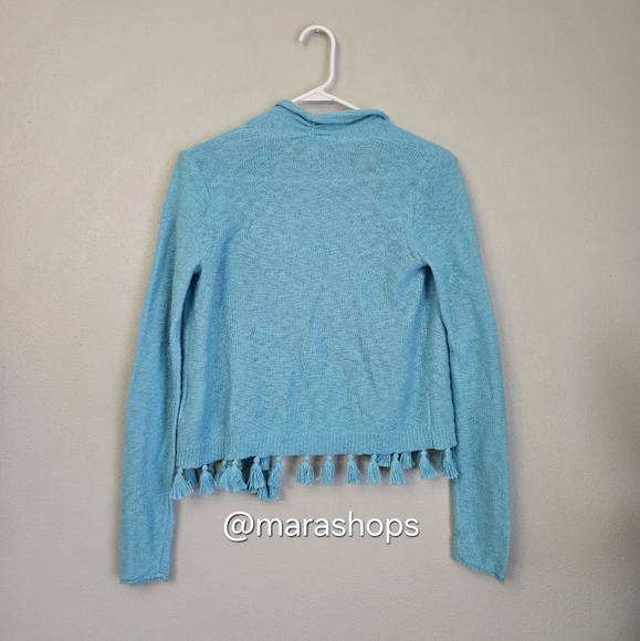 Lilly Pulitzer Faretta Tassle Fringe Open Front Cardigan Sweater - Picture 5 of 7